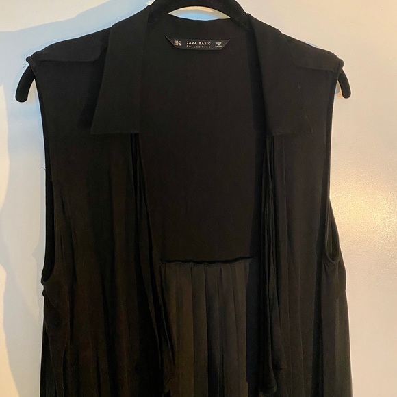Zara Black Chiffon Duster Size M - Picture 12 of 13